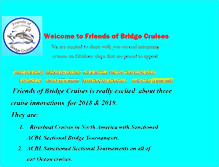 Tablet Screenshot of friendsofbridgecruises.com